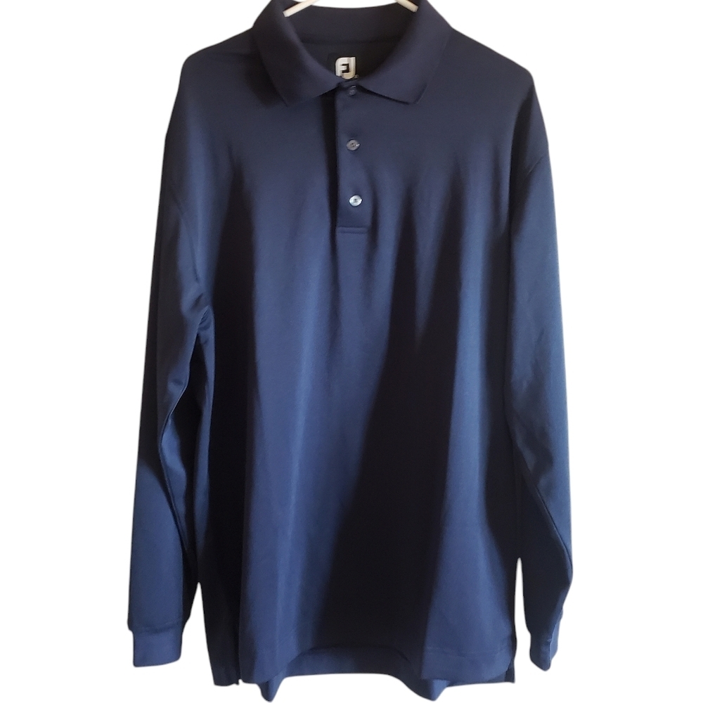 Foot Joy Shirt Men's Blue L Golf Polo Country Club Preppy Athleisure Pullover